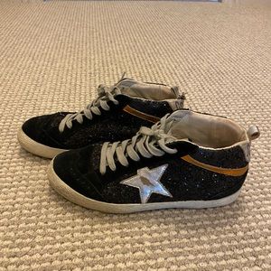 Sparkly black golden goose high top! Size 37.